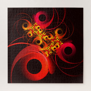 Colourful Circles Modern Abstract Art Pattern #08 Jigsaw Puzzle