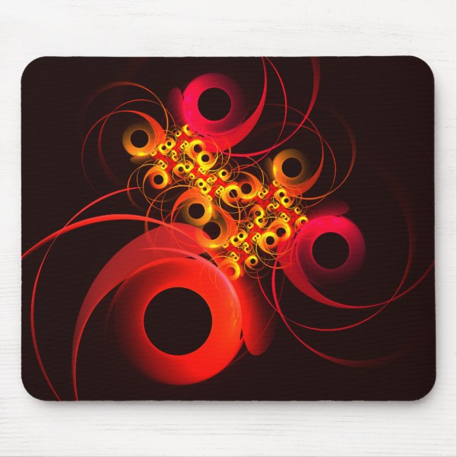 Colourful Circles Modern Abstract Art Pattern #08 Mouse Pad (Front)