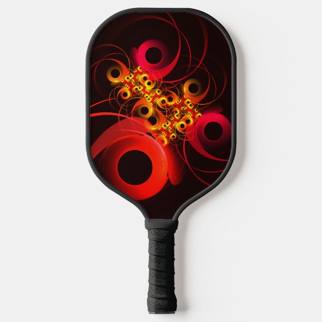 Colourful Circles Modern Abstract Art Pattern #08 Pickleball Paddle (Front)