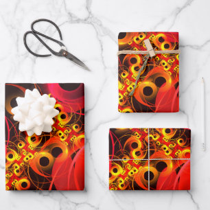 Colourful Circles Modern Abstract Art Pattern #08 Wrapping Paper Sheet