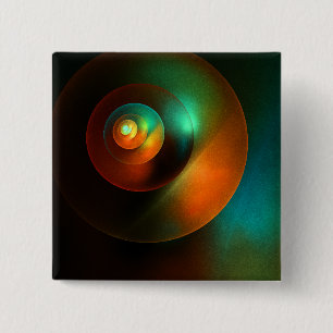 Colourful Circles Modern Abstract Art Pattern #18 15 Cm Square Badge