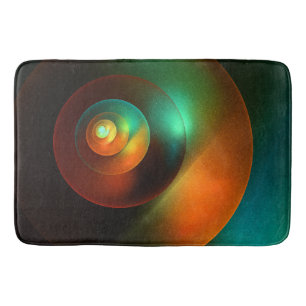 Colourful Circles Modern Abstract Art Pattern #18 Bath Mat