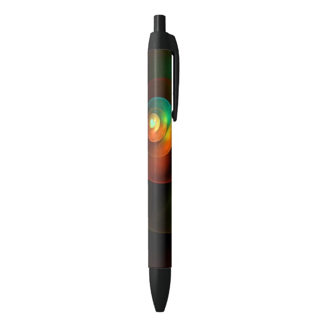Colourful Circles Modern Abstract Art Pattern #18 Black Ink Pen (Bottom (Vertical))