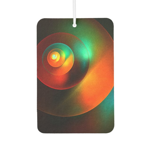 Colourful Circles Modern Abstract Art Pattern #18 Car Air Freshener (Front)