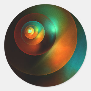 Colourful Circles Modern Abstract Art Pattern #18 Classic Round Sticker