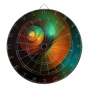 Colourful Circles Modern Abstract Art Pattern #18 Dartboard