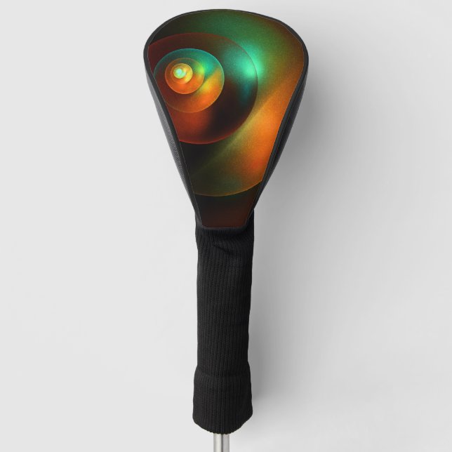 Colourful Circles Modern Abstract Art Pattern #18 Golf Head Cover (Front)
