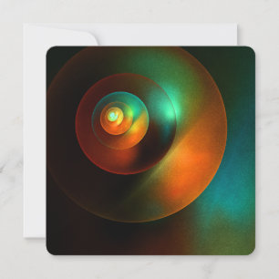 Colourful Circles Modern Abstract Art Pattern #18 Invitation