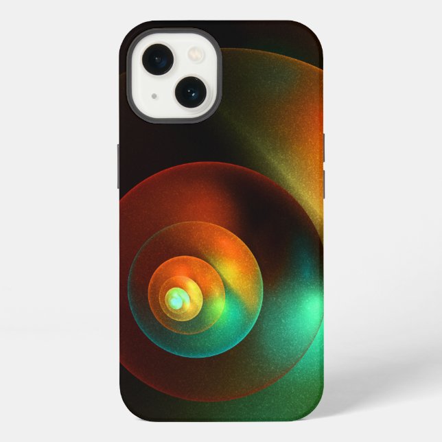 Colourful Circles Modern Abstract Art Pattern #18 iPhone Case (Back)