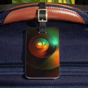 Colourful Circles Modern Abstract Art Pattern #18 Luggage Tag
