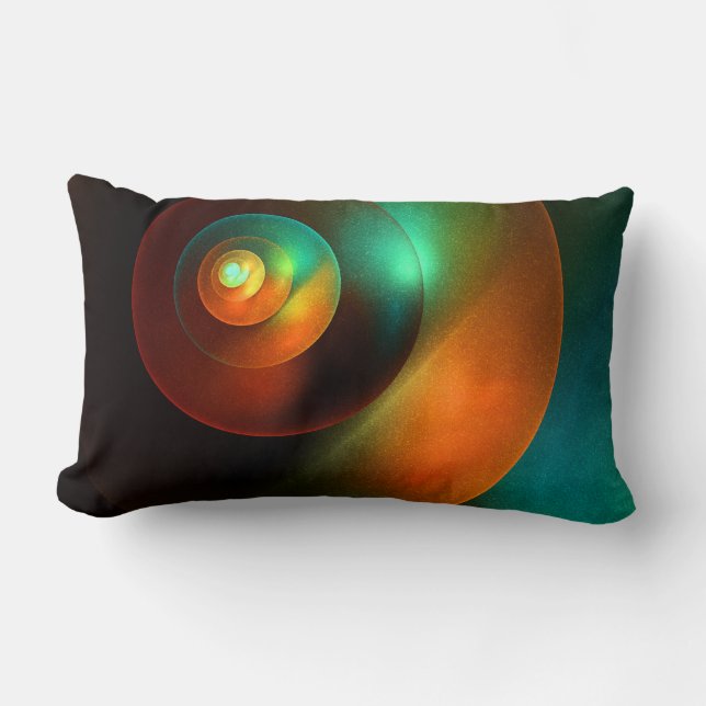 Colourful Circles Modern Abstract Art Pattern #18 Lumbar Cushion (Front)
