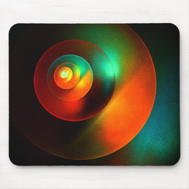 Colourful Circles Modern Abstract Art Pattern #18 Mouse Pad (Front)