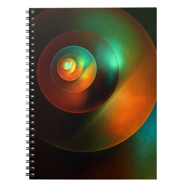 Colourful Circles Modern Abstract Art Pattern #18 Notebook (Front)