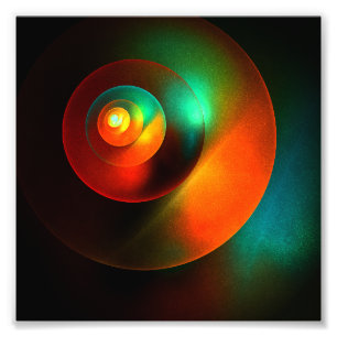 Colourful Circles Modern Abstract Art Pattern #18 Photo Print