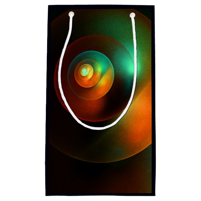 Colourful Circles Modern Abstract Art Pattern #18 Small Gift Bag (Front)