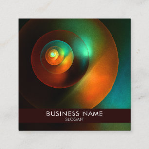 Colourful Circles Modern Abstract Art Pattern #18 Square Business Card