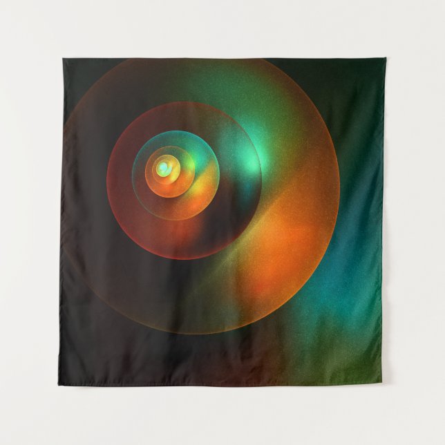 Colourful Circles Modern Abstract Art Pattern #18 Tapestry (Front)