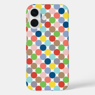 colourful circles of pastel colour... iPhone 16 case