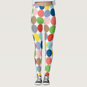 Colourful circles of pastel colour leggings