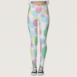 Colourful circles pattern leggings