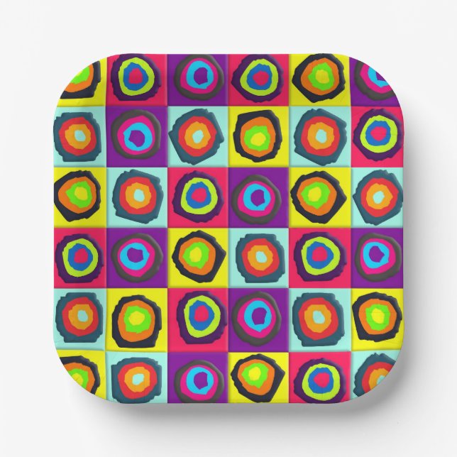 Colourful Circles Pattern Paper Plate (Front)