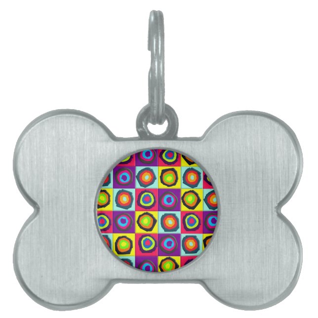Colourful Circles Pattern Pet Tag (Front)