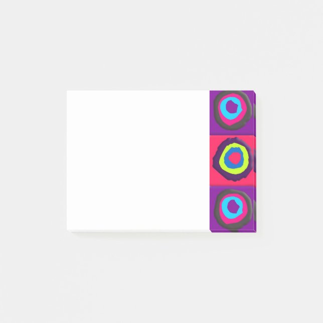 Colourful Circles Pattern Post-it Notes (Front)