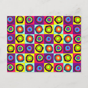 Colourful Circles Pattern Postcard