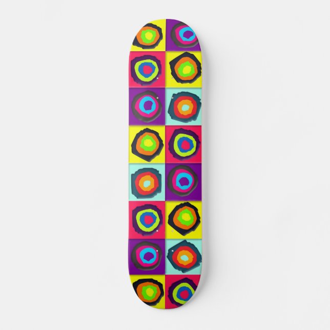 Colourful Circles Pattern Skateboard (Front)