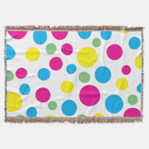 Colourful circles pattern throw blanket