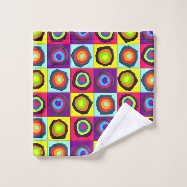 Colourful Circles Pattern Wash Cloth (Wash Cloth)