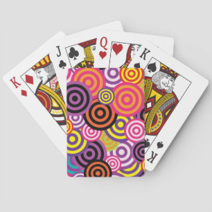 Colourful circles playing cards