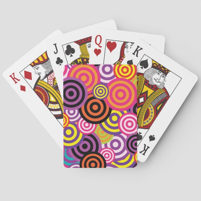 Colourful circles playing cards (Back)