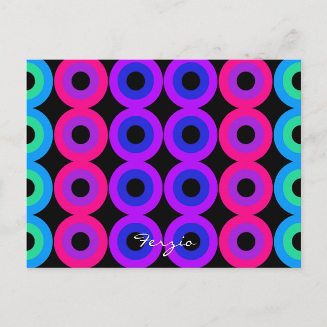 Colourful Circles Postcard (Front)