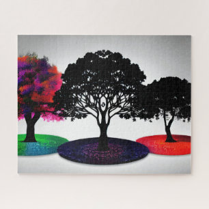 Colourful Circles Under Intricate Trees Jigsaw Puzzle