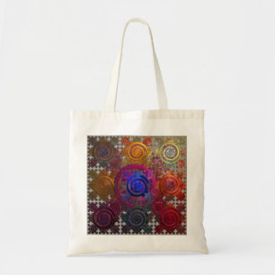 Colourful Circular Hotplates Budget Tote Bag