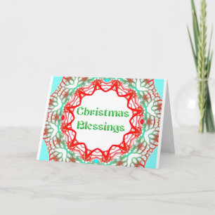 Colourful circular lacy design Holiday card