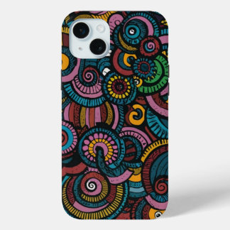 Colourful circular shapes iPhone cover pattern