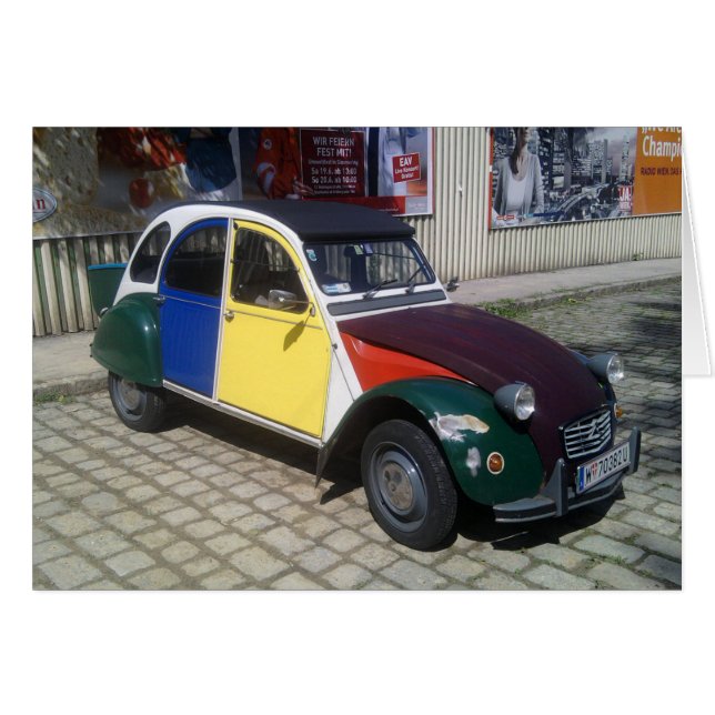 Colourful Citroen 2 CV (Front Horizontal)