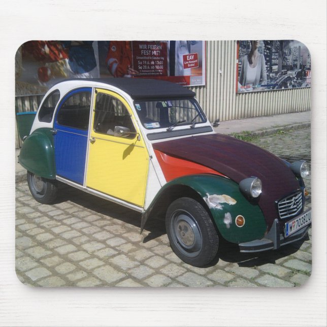 Colourful Citroen 2 CV Mouse Pad (Front)