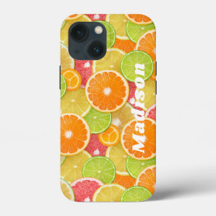 Colourful Citrus custom name phone cases