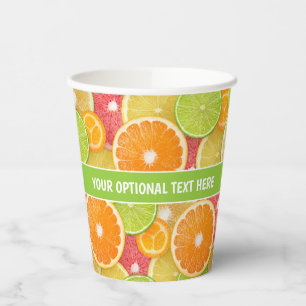Colourful Citrus custom text Paper Cups