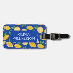 Colourful Citrus Lemon pattern Luggage Tag