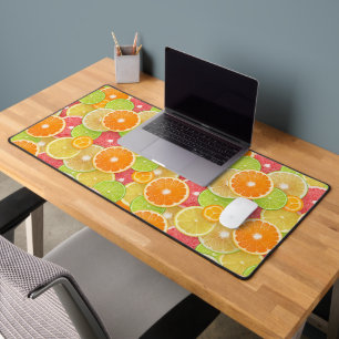 Colourful Citrus Pattern Desk Mat