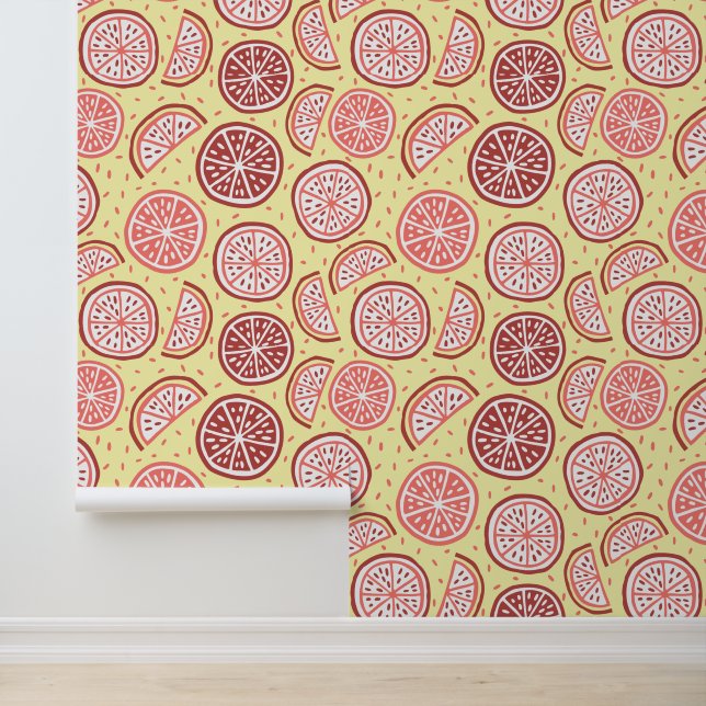 Colourful Citrus Pattern Wallpaper (Application)