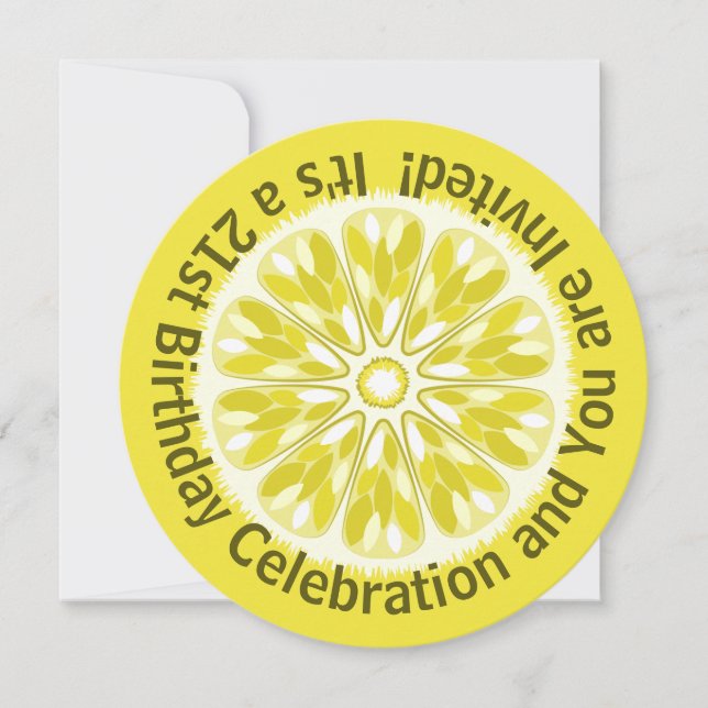 Colourful Citrus Slice Lemon Birthday Invitation (Front)