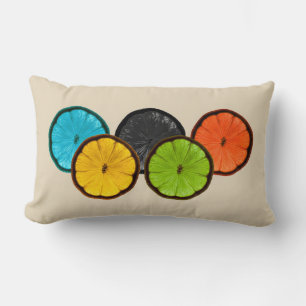 Colourful Citrus Slices Decorative Accent Pillow