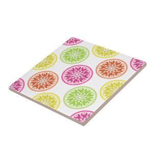 Colourful Citrus Slices Tile
