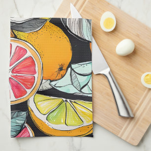 Colourful Citrus  Tea Towel