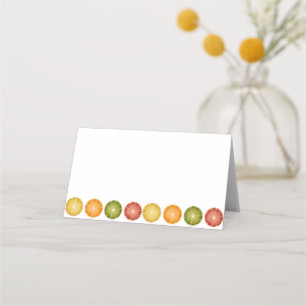 Colourful Citrus Themed Table Cards
